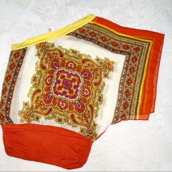 Flamingo Small Women One Shoulder Printed Lace Top - Picture 5 of 7